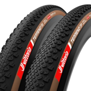 Par Pneu Vittoria Terreno Gravel T30 + T50 TLR 700×40 Preto Marrom 11A00805+11A00610