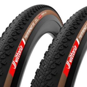 Par Pneu Vittoria Terreno Gravel T30 TLR 700×40 Endurance Preto Marrom 11A00805