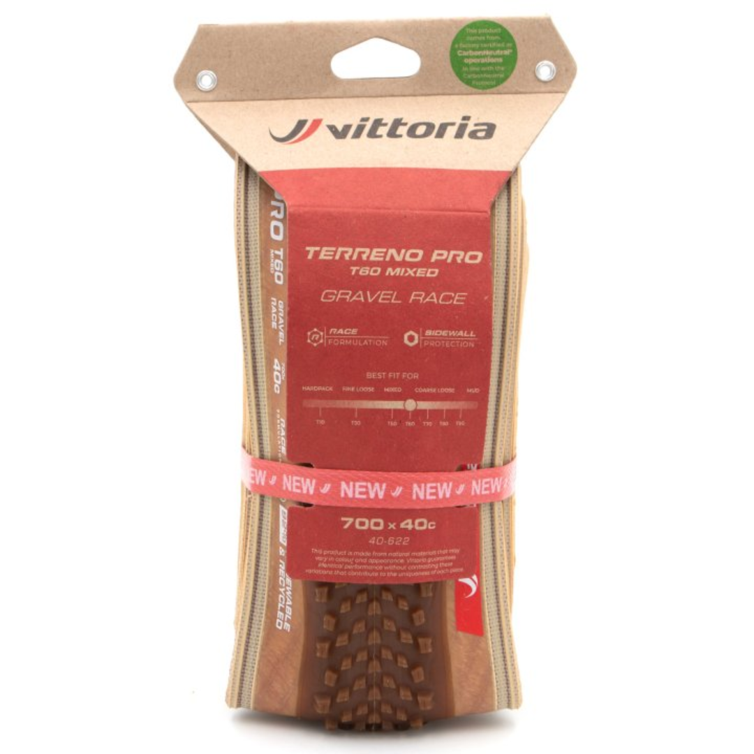 Par Pneu Gravel Vittoria Terreno Pro T60 700x40 TLR Marrom Natural 11A00577 - Imagem 6