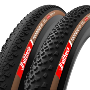Par Pneu Vittoria Terreno Gravel T30 700×40 + T60 TLR 700×45 Preto Marrom 11A00805+11A00840