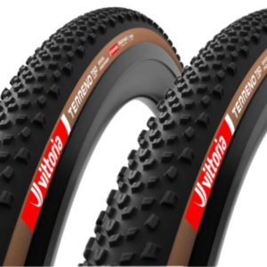 Par Pneu Gravel Vittoria Terreno Pro T60 700×40 TLR Preto Marrom 11A00838