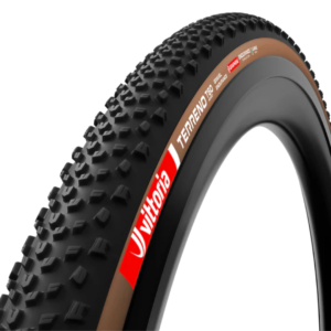 Par Pneu Gravel Vittoria Terreno Pro T60 700×40 TLR Preto Marrom 11A00838