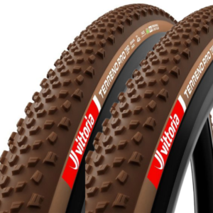 Par Pneu Gravel Vittoria Terreno Pro T60 700×40+45 TLR Marrom Natural 11A00577+11A00841