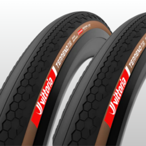 Par Pneu Vittoria Terreno Gravel T10 TLR 700×40 Endurance Preto Marrom 11A00823