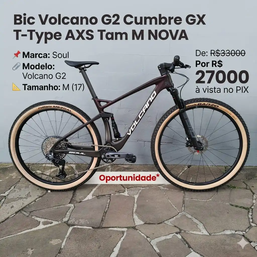 Bicicleta Soul Volcano G2 GX AXS T-type SID Tam M Cumbre Vieja - Imagem 3