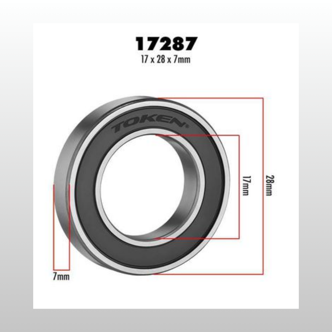 Par Rolamento Token TK17287 - ø17x28x7 Hub - Imagem 3