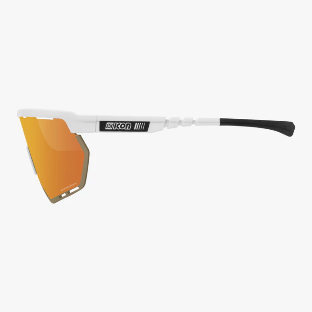 Óculos SCICON Aerowing Branco Lente Multimirror Bronze - Imagem 3