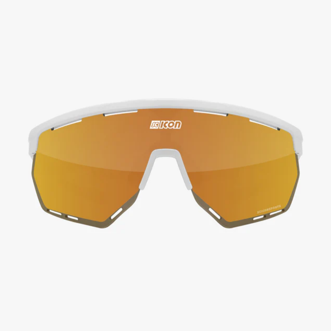 Óculos SCICON Aerowing Branco Lente Multimirror Bronze - Imagem 2