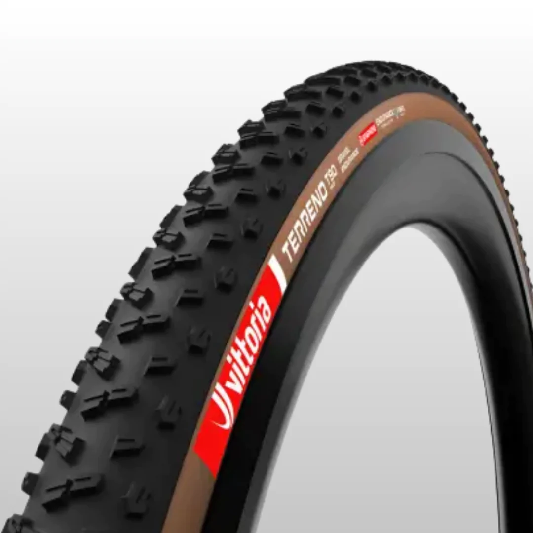Par Pneu Vittoria Terreno Gravel T90 TLR 700x45 Endurance Preto Marrom 11A00829 - Imagem 2