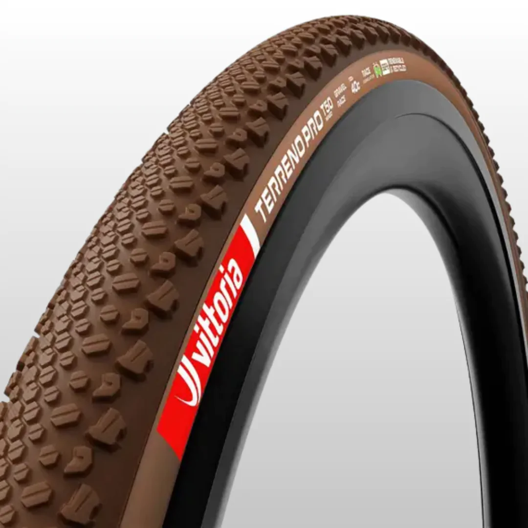 Par Pneu Gravel Vittoria Terreno Pro T50 700x45 TLR Marrom Natural 11A01146 - Imagem 2