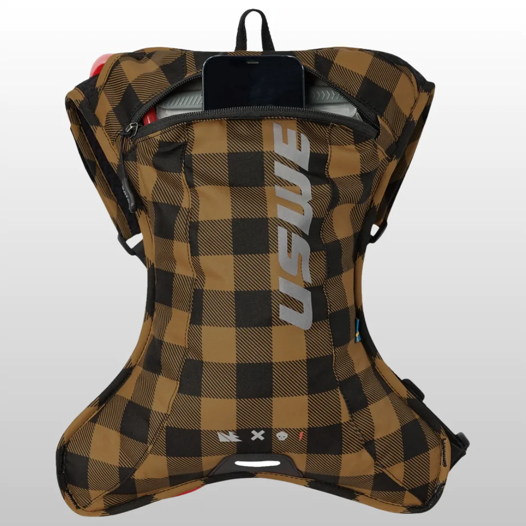 Mochila Hidratação USWE Outlander XC 2 1,5 L XADREZ MARROM - Imagem 3