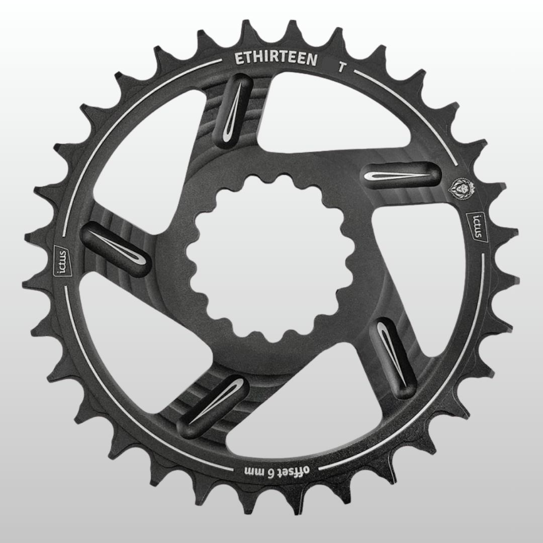 Coroa Ictus Direct Ethirteen Offset 6mm 38 T Preta