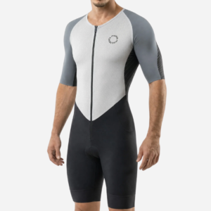 Macaquinho Masculino Triathlon Pro Marcio May Branco / Cinza