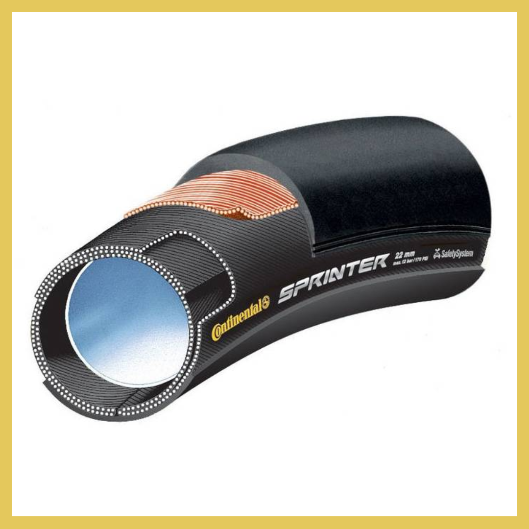 Par Pneu Tubular Continental Sprinter 28 x 25 mm Preto - Imagem 4