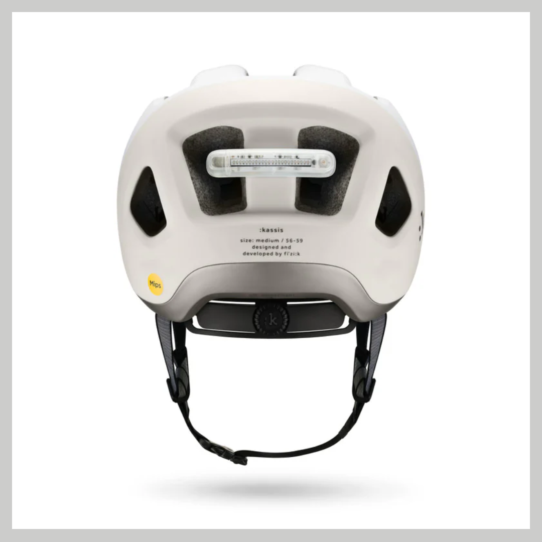Capacete Ciclismo Fizik KASSIS Mips Branco Luz Tam M - Imagem 6