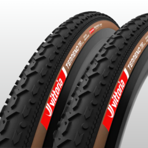 Par Pneu Vittoria Terreno Gravel T80 TLR 700×45 Endurance Preto Marrom 11A00836