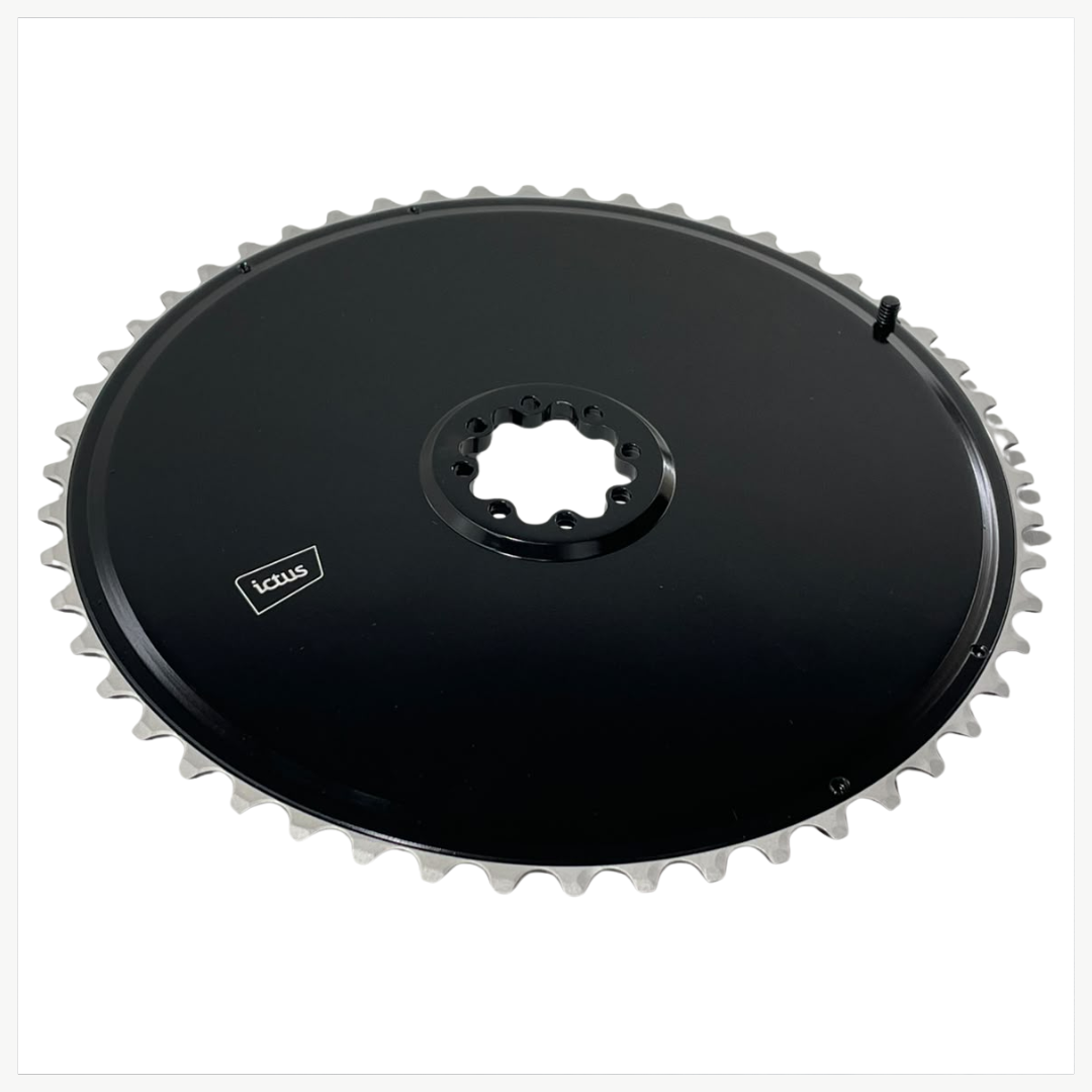 Coroa Ictus Direct 8-Bolt 5MM AERO 50/37 BLACK Sram 8 paraf - Imagem 5