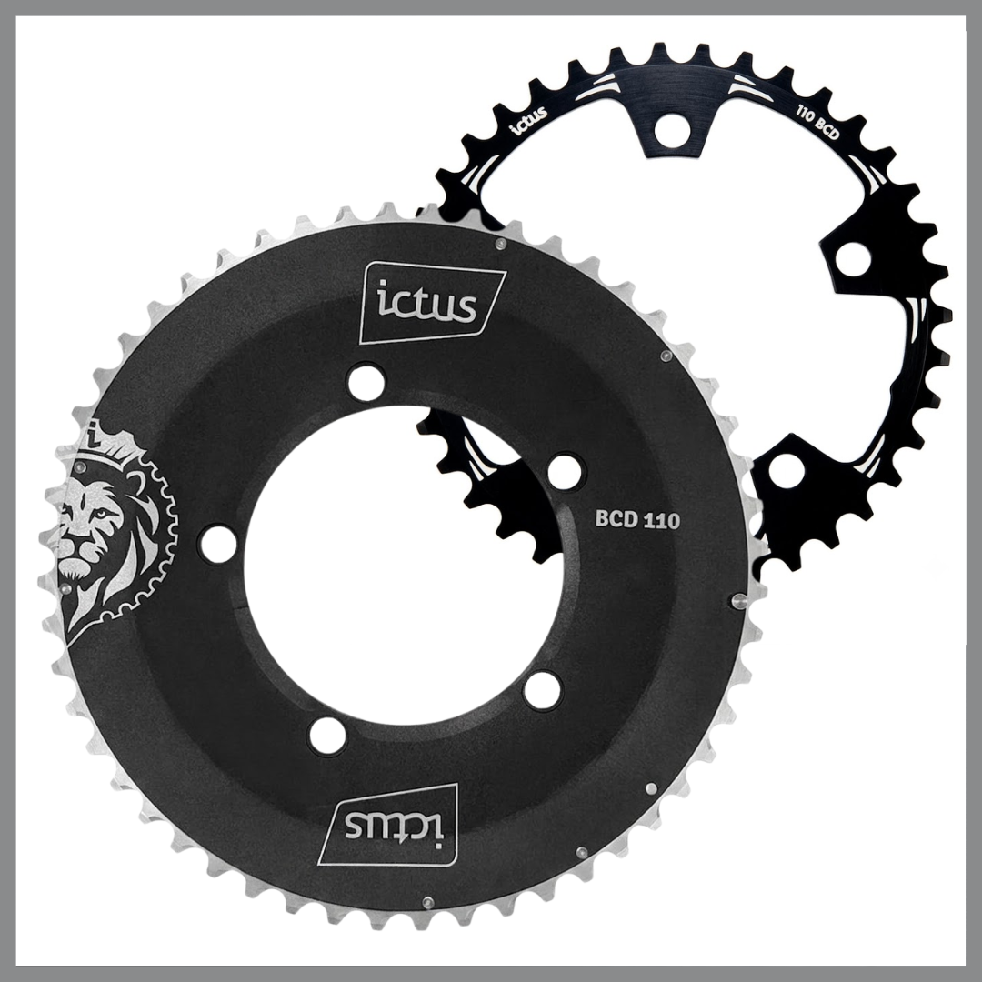 Kit Coroa Ictus Aero Index 53+36 5 Furos BCD 110 3044+0975 - Imagem 2