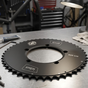 Coroa Ictus Aero Indexada 50 Dentes 5 Furos Bcd 110 Preto
