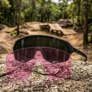 Kit Óculos HB Edge  R Matte Black Gray + Lente Pink
