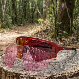 Kit Óculos HB Edge S M Red Crystal PHOTO Red + Lente S Pink