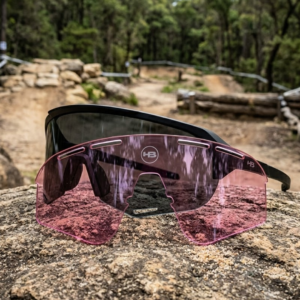 Kit Óculos HB Edge  R Matte Black Gray + Lente S Pink
