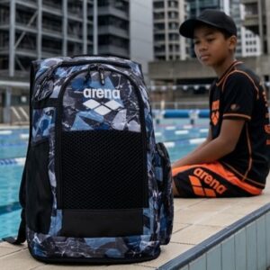 Mochila ARENA All Set Backpack 45 Litros  Scratched Azul Preto 010235_901