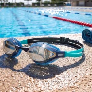 Óculos Natação Arena Air-Speed Mirror Prata Azul-água 003151_112