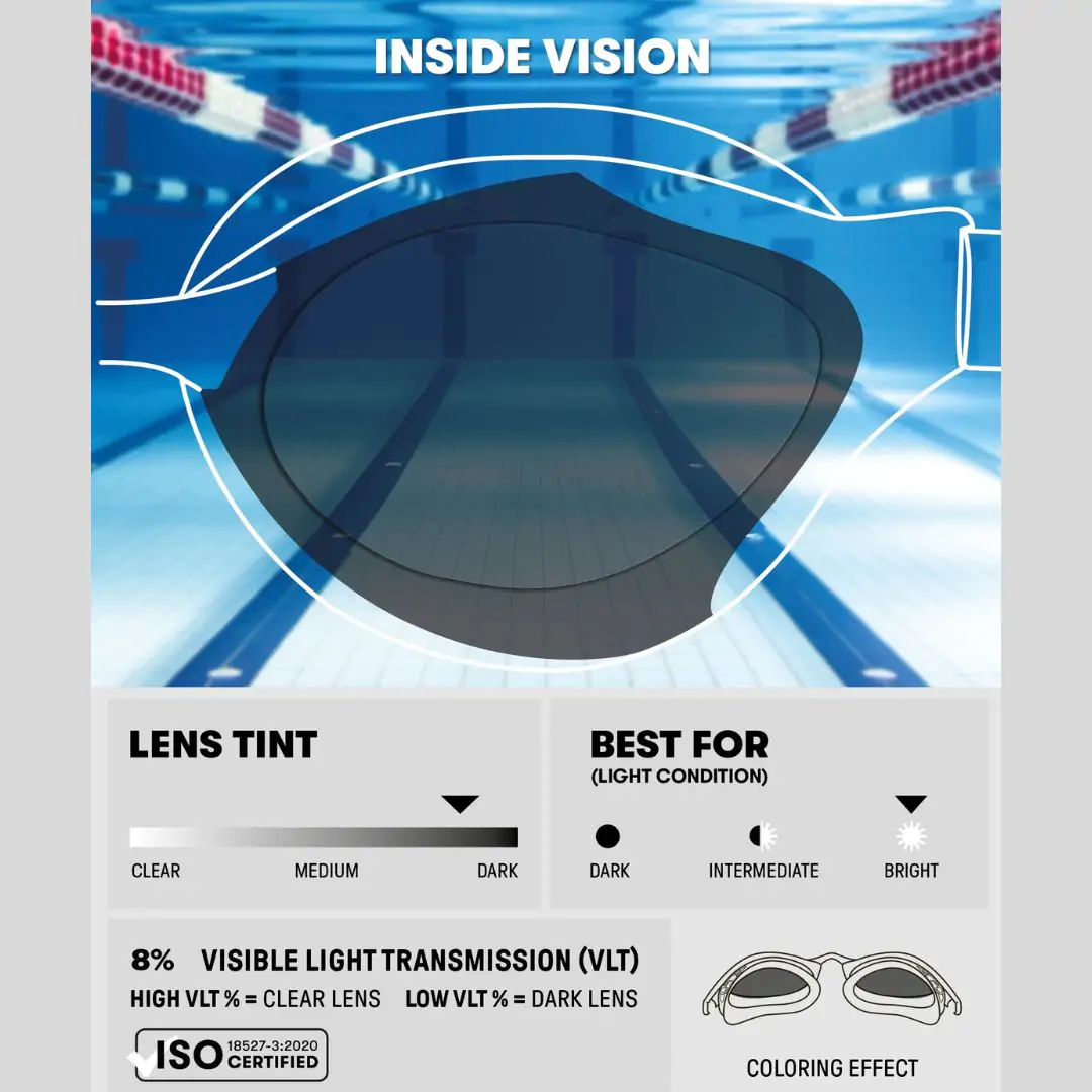 Óculos Natação Arena Air-Speed Mirror Prata Azul-água 003151_112 - Imagem 6